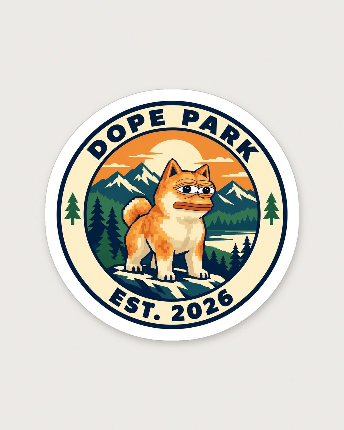 DOPE Park Badge Sticker, sticker